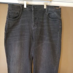 Old Navy Tall washed black flare ankle denim